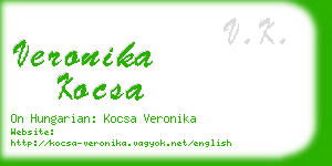 veronika kocsa business card